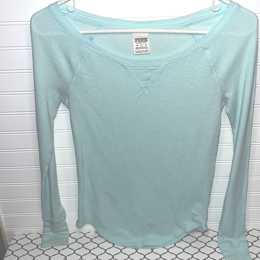 Victorias Secret PINK Woman’s Long Sleeve Henley Thermal Size XS!